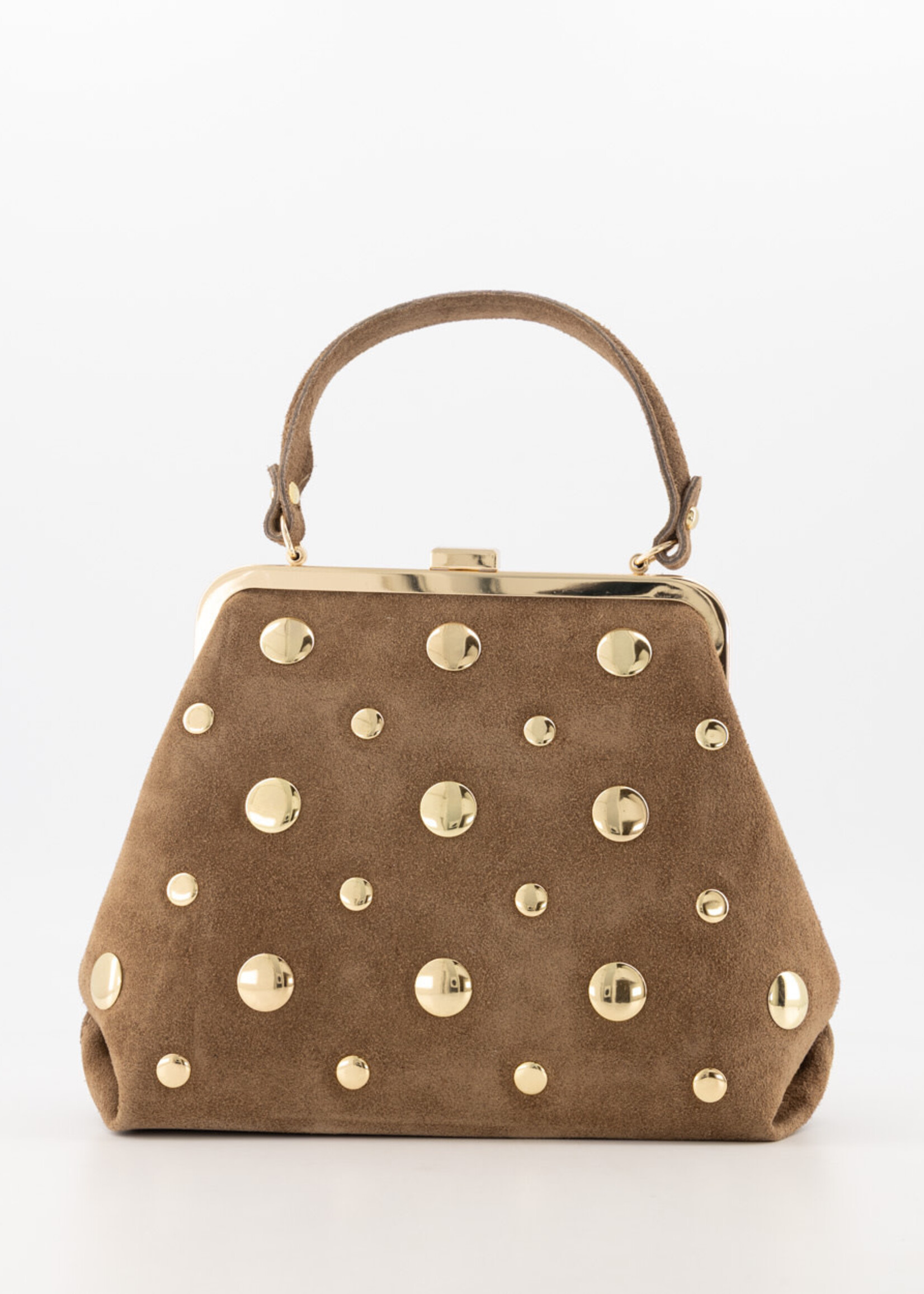 CASH & CARRY TASSEN/RIEMEN/ 2026 Clara stud bag suede