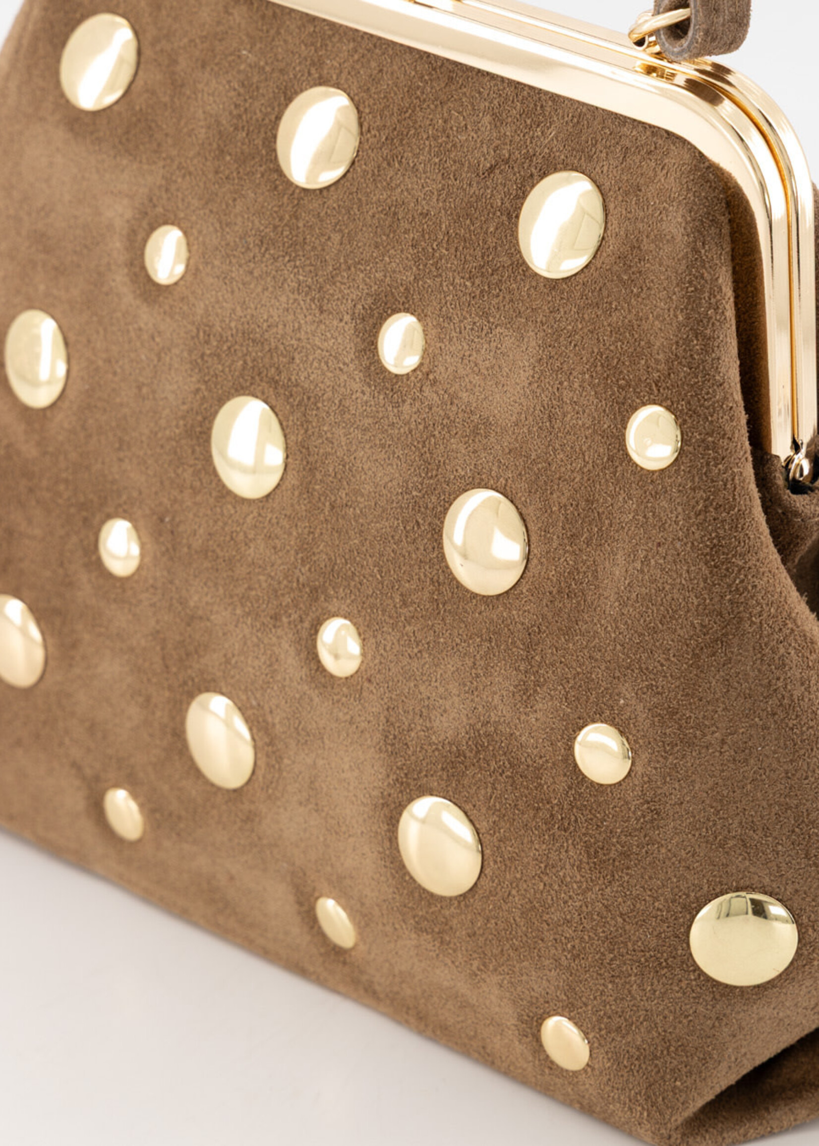 CASH & CARRY TASSEN/RIEMEN/ 2026 Clara stud bag suede