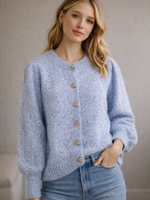 INKOOP VOORJAAR/ZOMER  2026 Vestje Emma & Ella Lightblue golden button  ML015
