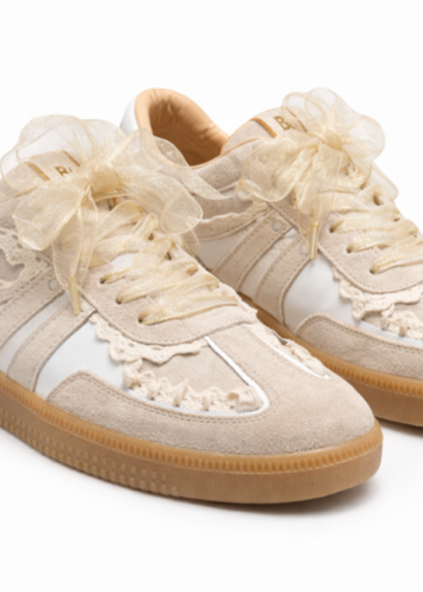 SCHOENEN BABOUCHE 2026 Babouche sneaker BEIGE/WHITE NALA-163