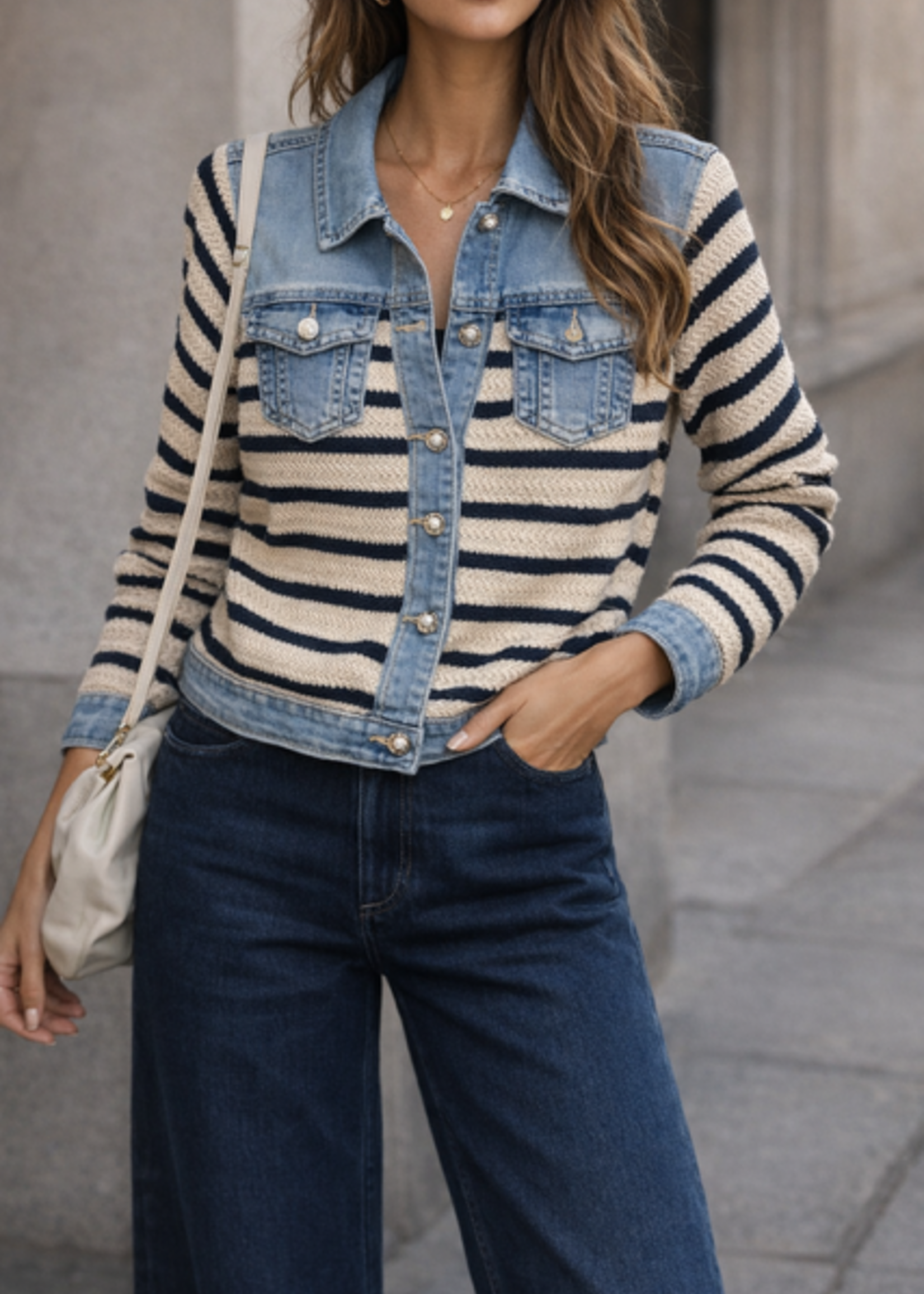 CASH & CARRY  KLEDING 2026 Jan-mei Denim Jack Navy Angela Zac & Zoe