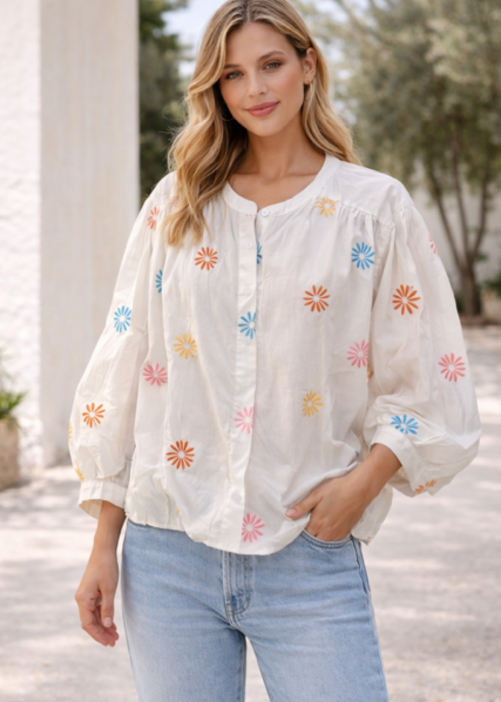 CASH & CARRY  KLEDING 2026 Jan-mei Oversized Blouse bloemetjes Merith