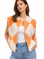 CASH & CARRY  KLEDING 2026 Jan-mei Gilet ruit Orange