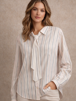 INKOOP VOORJAAR/ZOMER  2026 Blouse Pohem Stropdas stripe gouden details