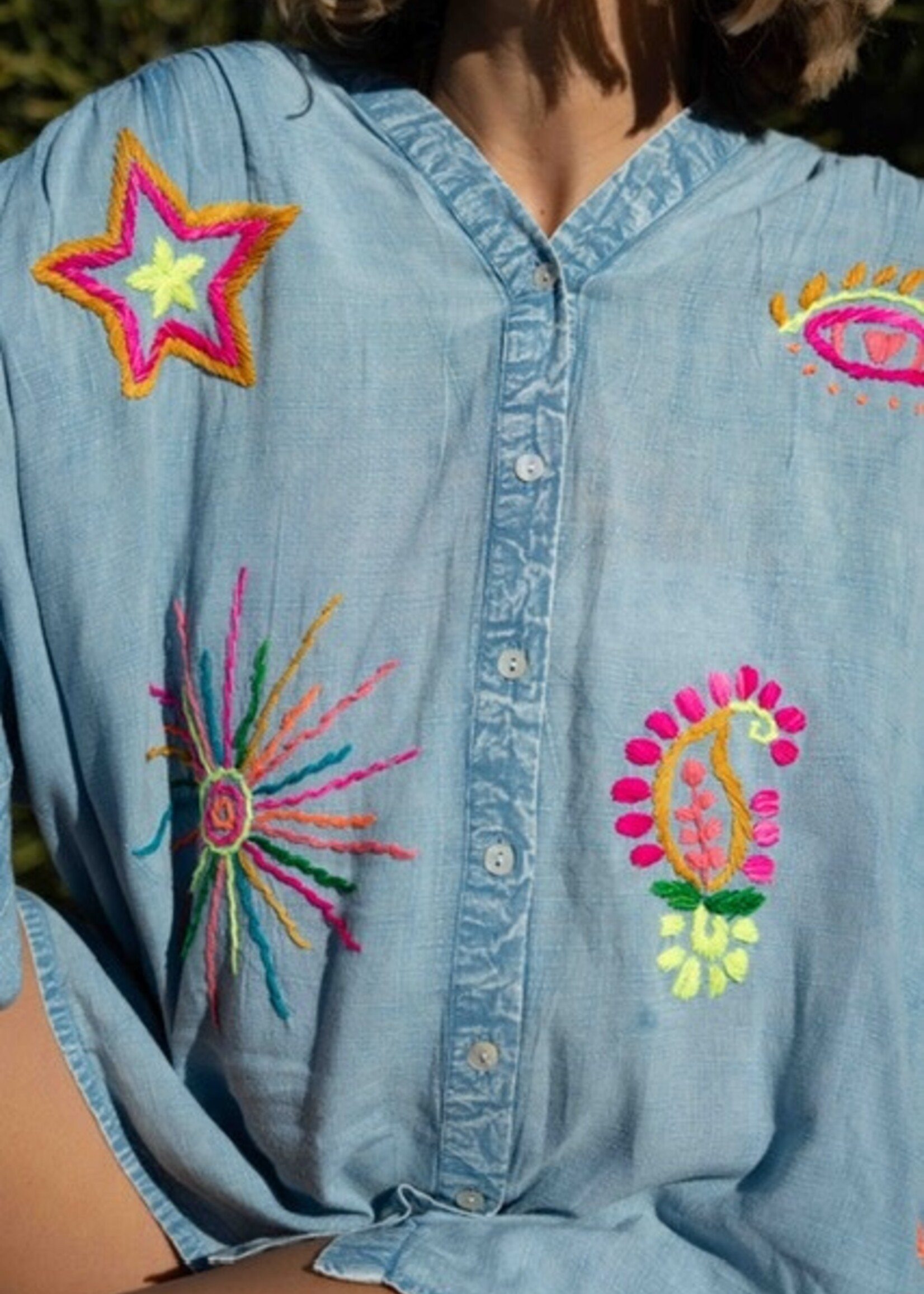 CASH & CARRY  KLEDING 2026 Jan-mei Ibiza Blouse Helena Gold & Silver