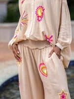 Ibiza Blouse Helena Gold & Silver (beige)