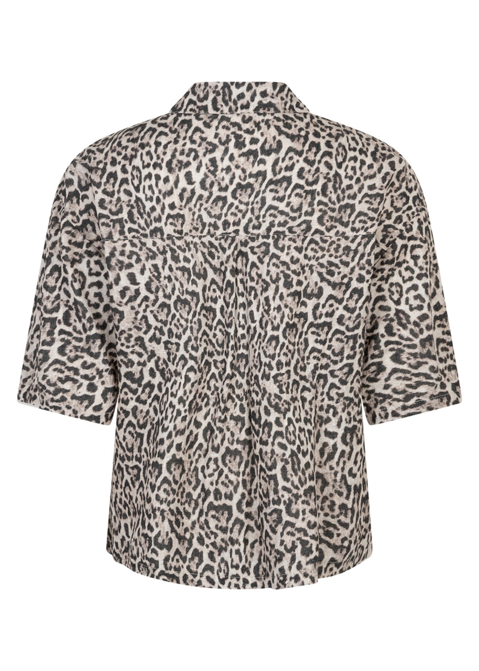 KLEDING RED BUTTON S 2026 SRB4864 Nora |Blouse Linnen Leopard Red Button