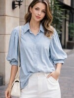 INKOOP VOORJAAR/ZOMER  2026 Blouse Tencel Denimlook Italy
