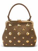 TASSEN/RIEMEN/ 2026 Clara stud bag suede