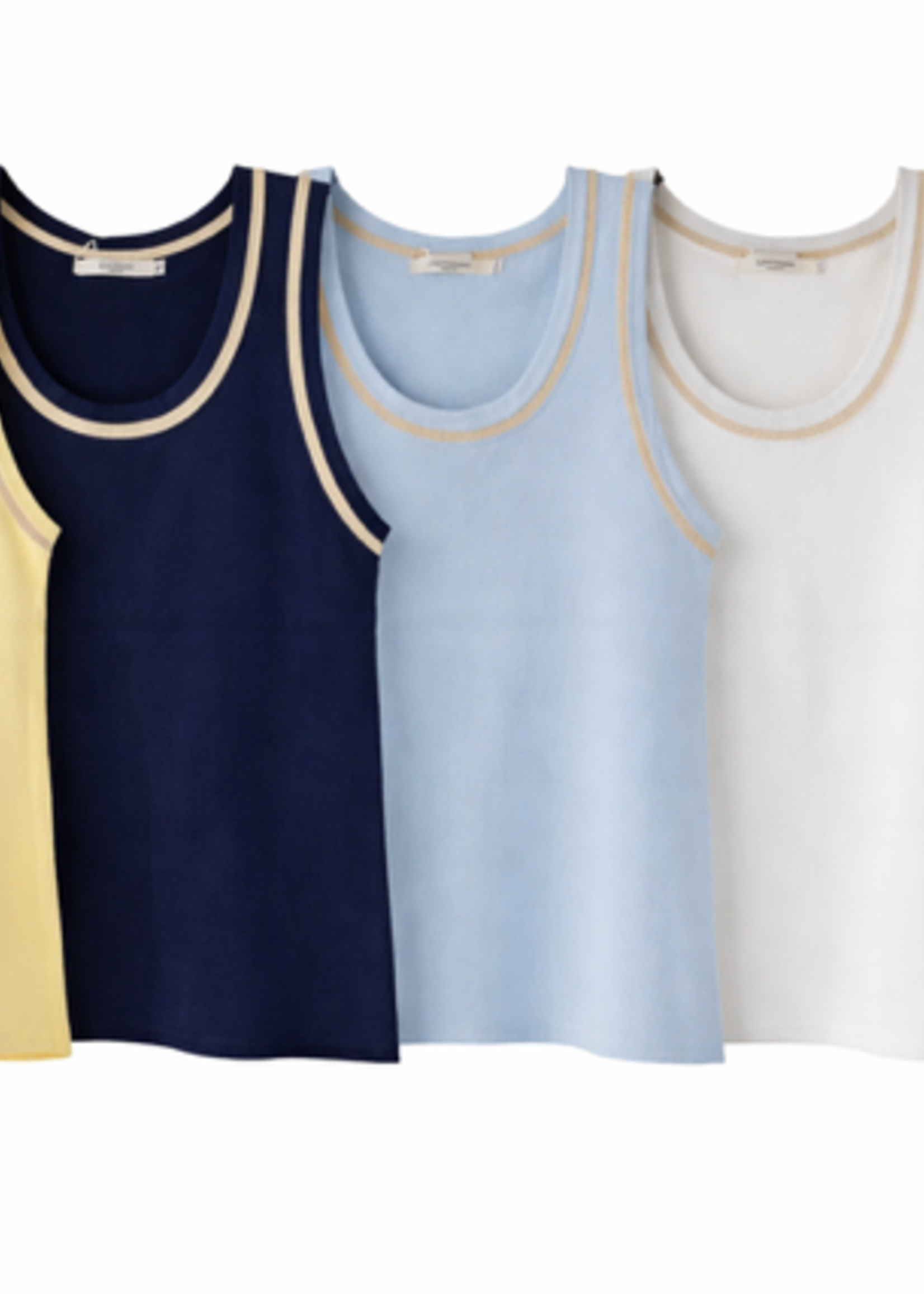 INKOOP VOORJAAR/ZOMER  2026 Tops Merry alle kleuren  (aansluitend met gouden biesje)