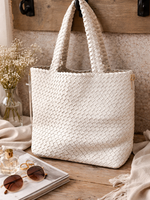 CASH & CARRY TASSEN/RIEMEN/ 2026 Gevlochten lederboom tas Claudia