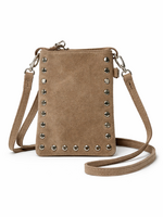 TASSEN/RIEMEN/ 2026 Schoudertasje Mieke (leder met studs)