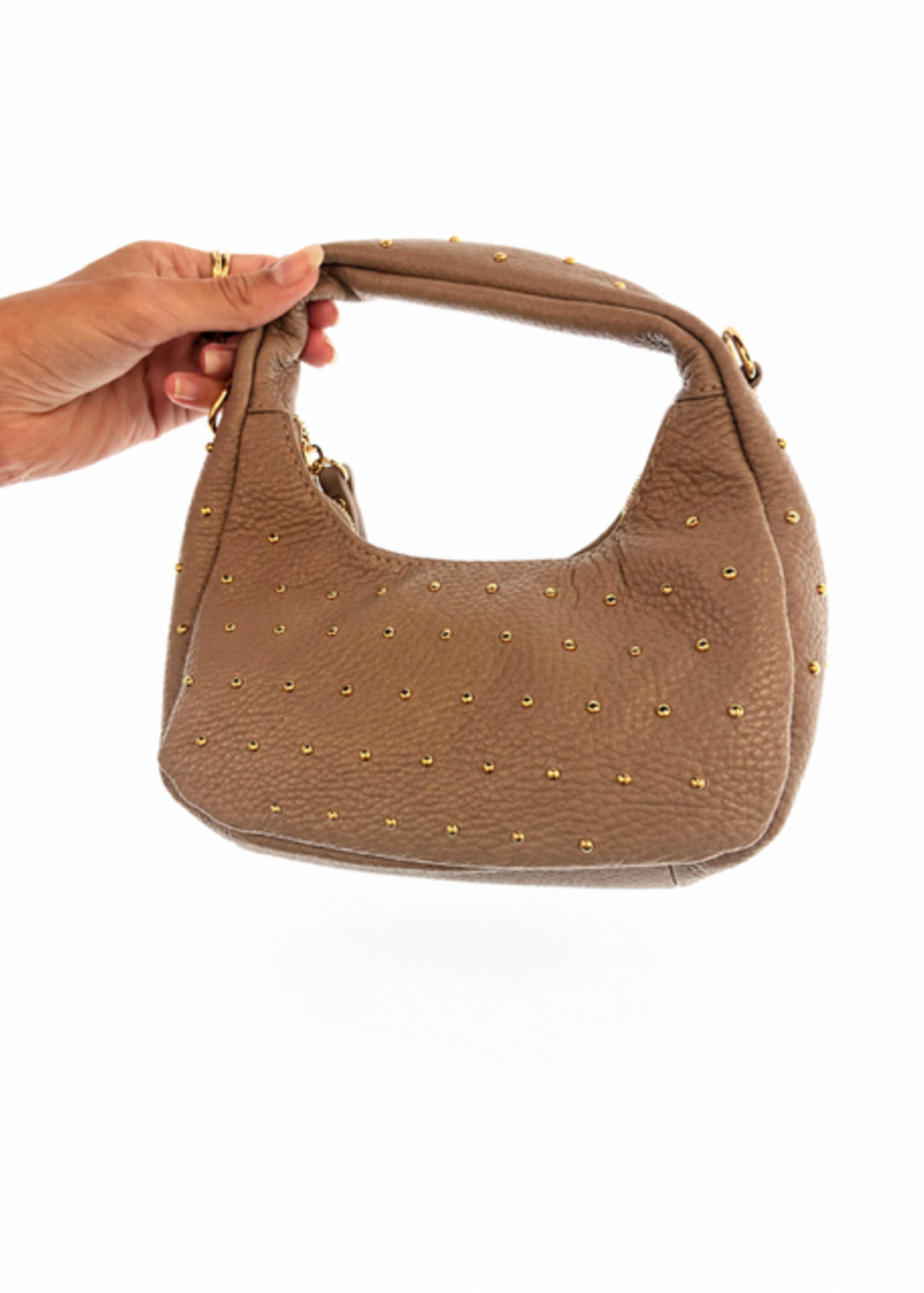 CASH & CARRY TASSEN/RIEMEN/ 2026 Pleun Stud Bag Leder