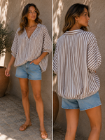 INKOOP VOORJAAR/ZOMER  2026 Stripe blouse oversized (meerdere kleuren )