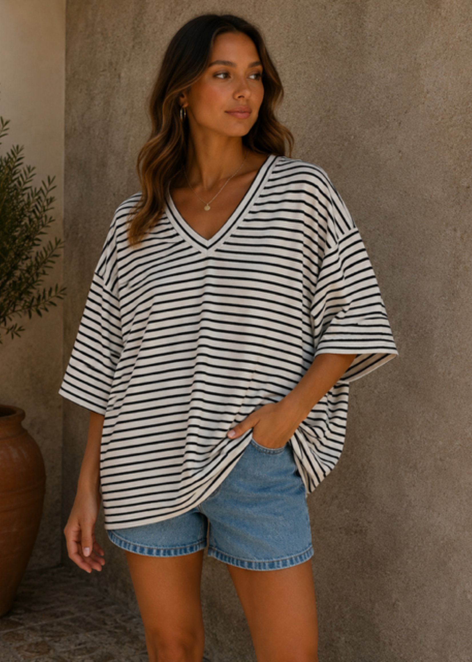 INKOOP VOORJAAR/ZOMER  2026 Oversized Shirt stripe