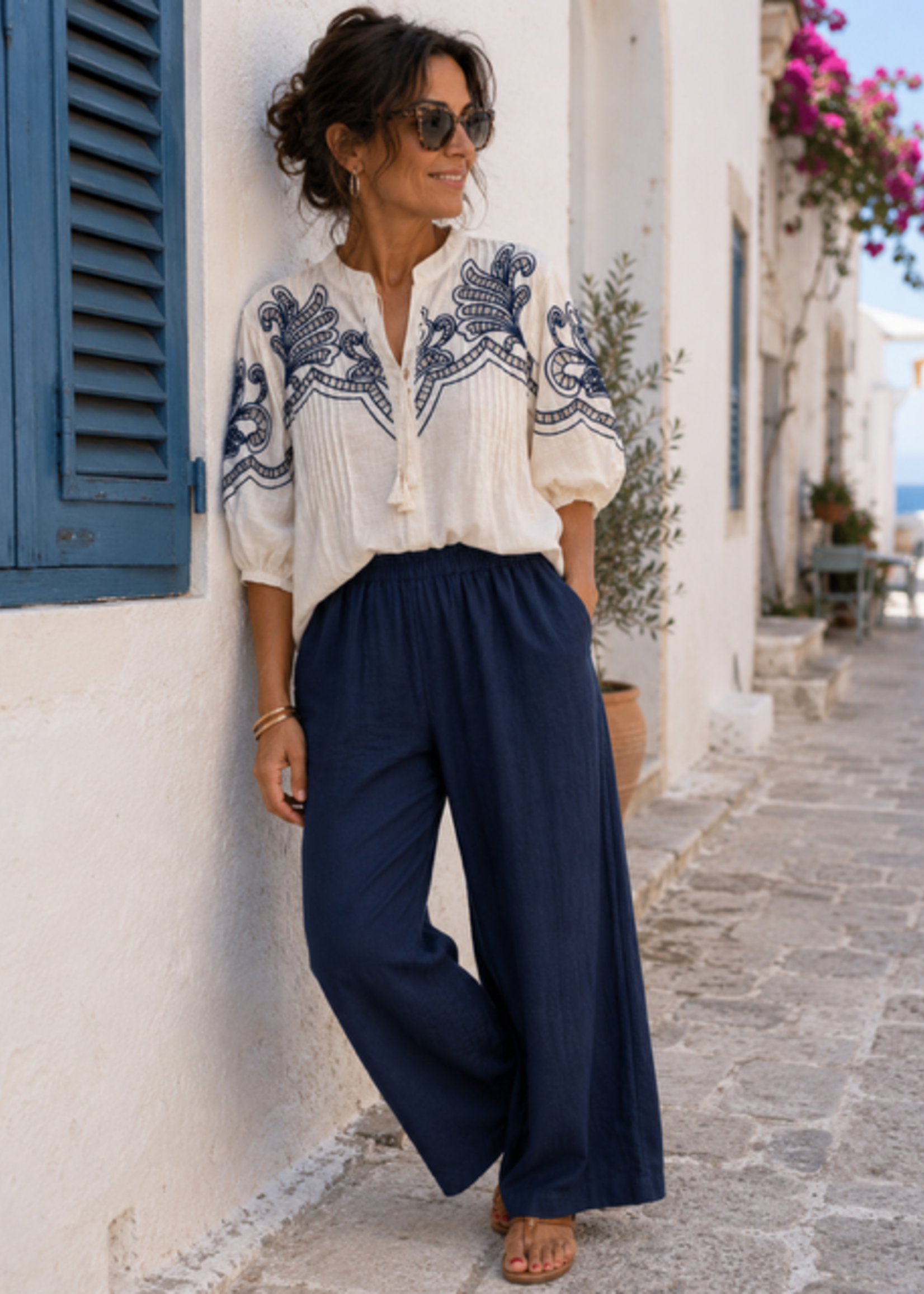 CASH & CARRY  KLEDING 2026 Jan-mei Bouse Navy/beige Alicia