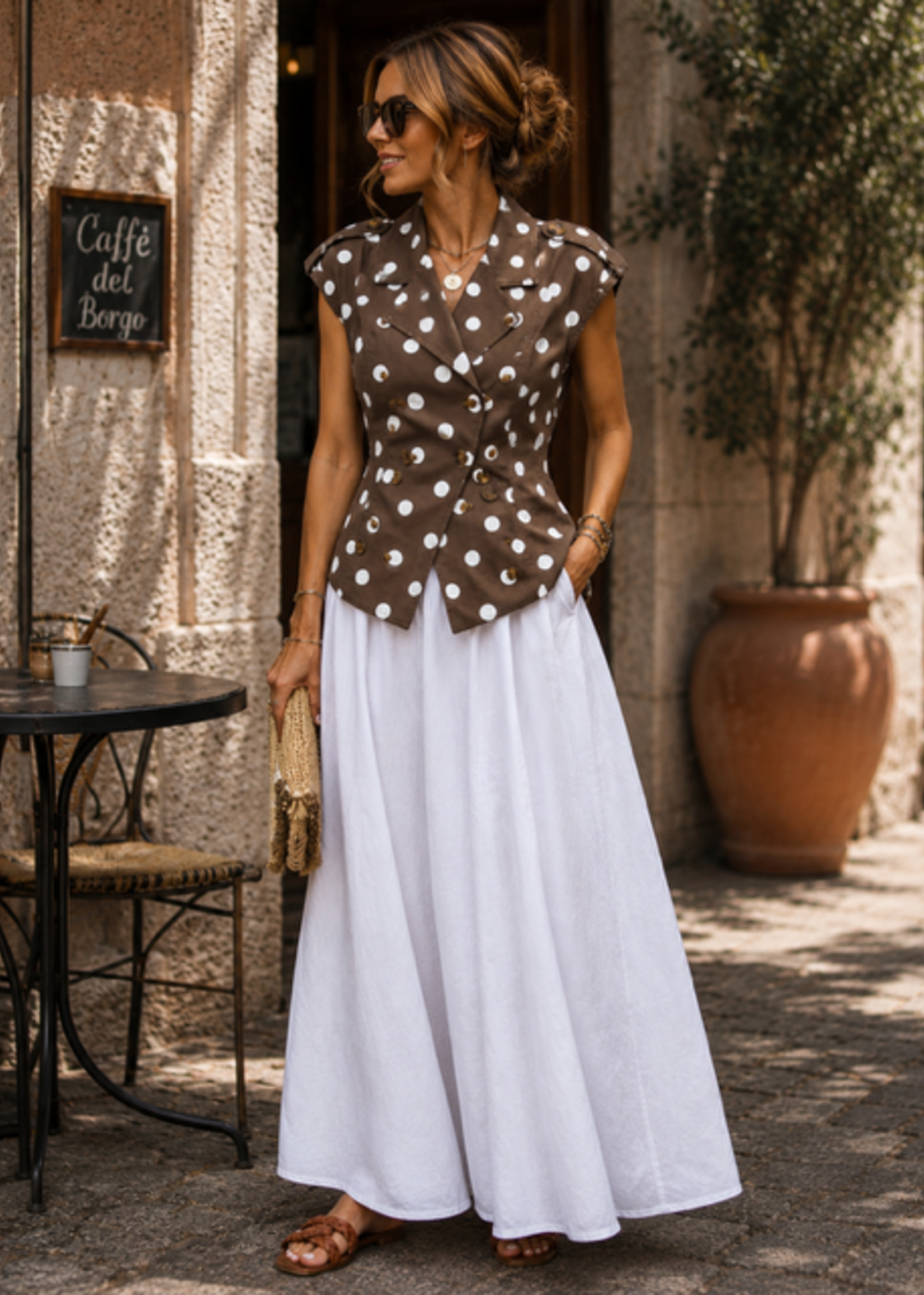 INKOOP NAJAAR/ WINTER 2026 Gilet Polka Dots