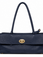 TASSEN/RIEMEN/ 2026 Lederen Handtas Josefien navy