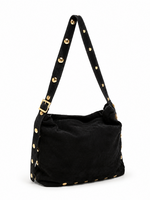 TASSEN/RIEMEN/ 2026 Studsbag zwart suede Lara