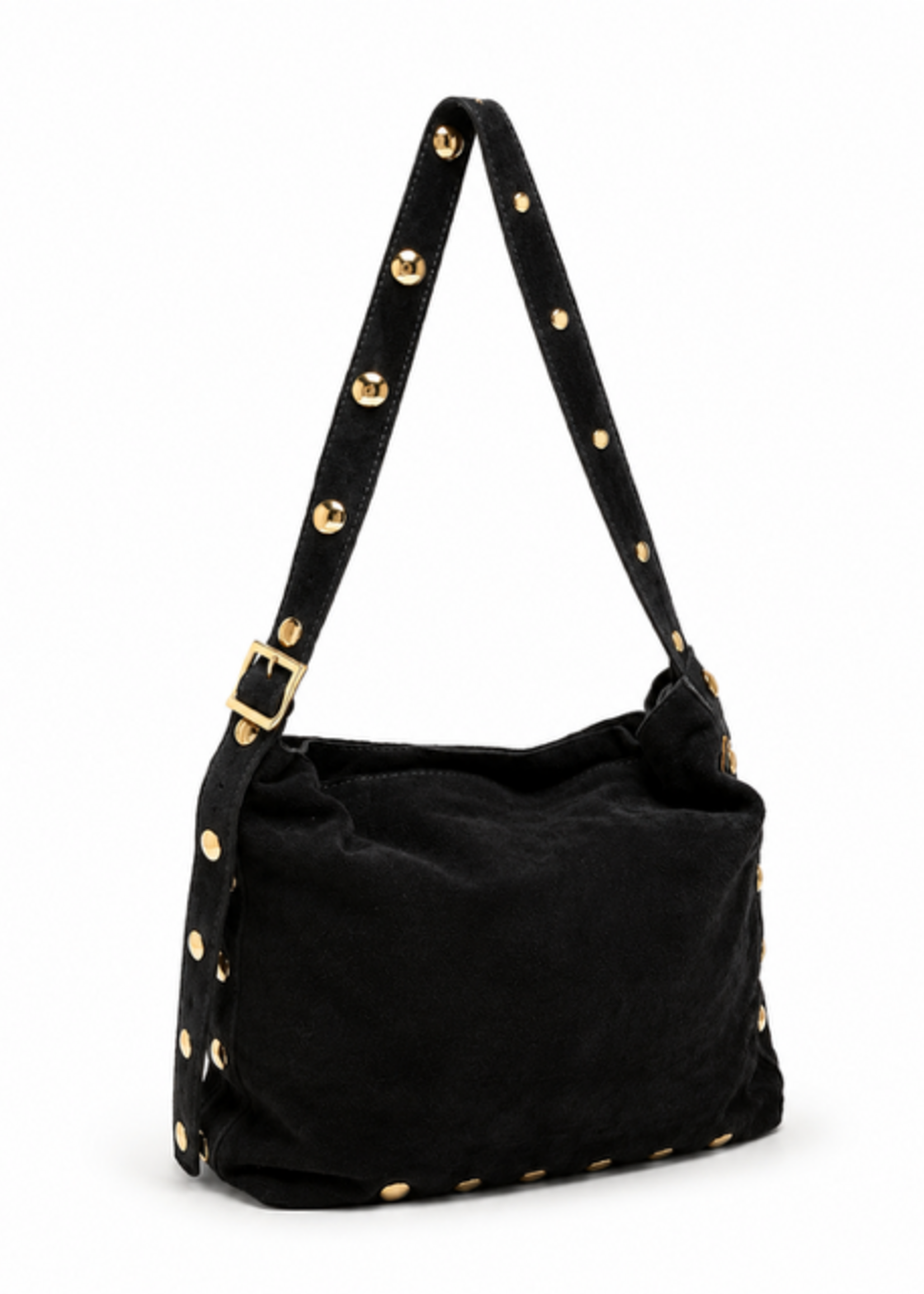TASSEN/RIEMEN/ 2026 Studsbag zwart suede Lara