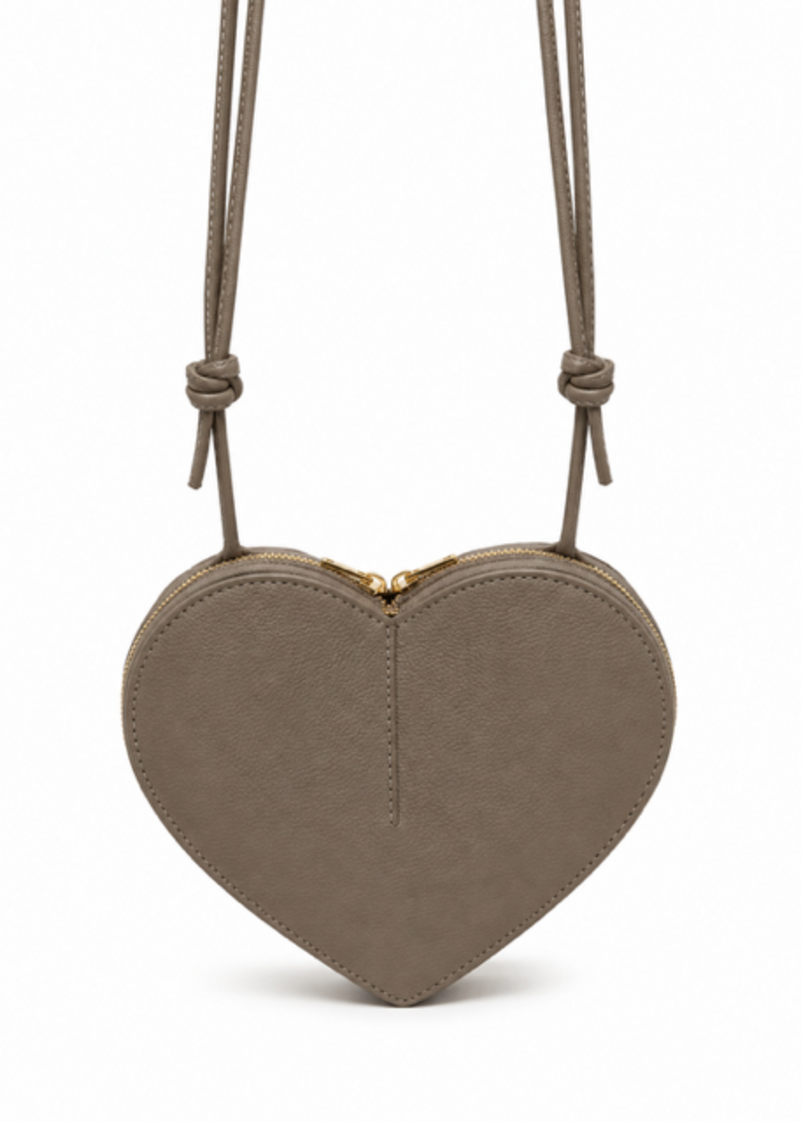 TASSEN/RIEMEN/ 2026 Lederen Hartjes bag beige