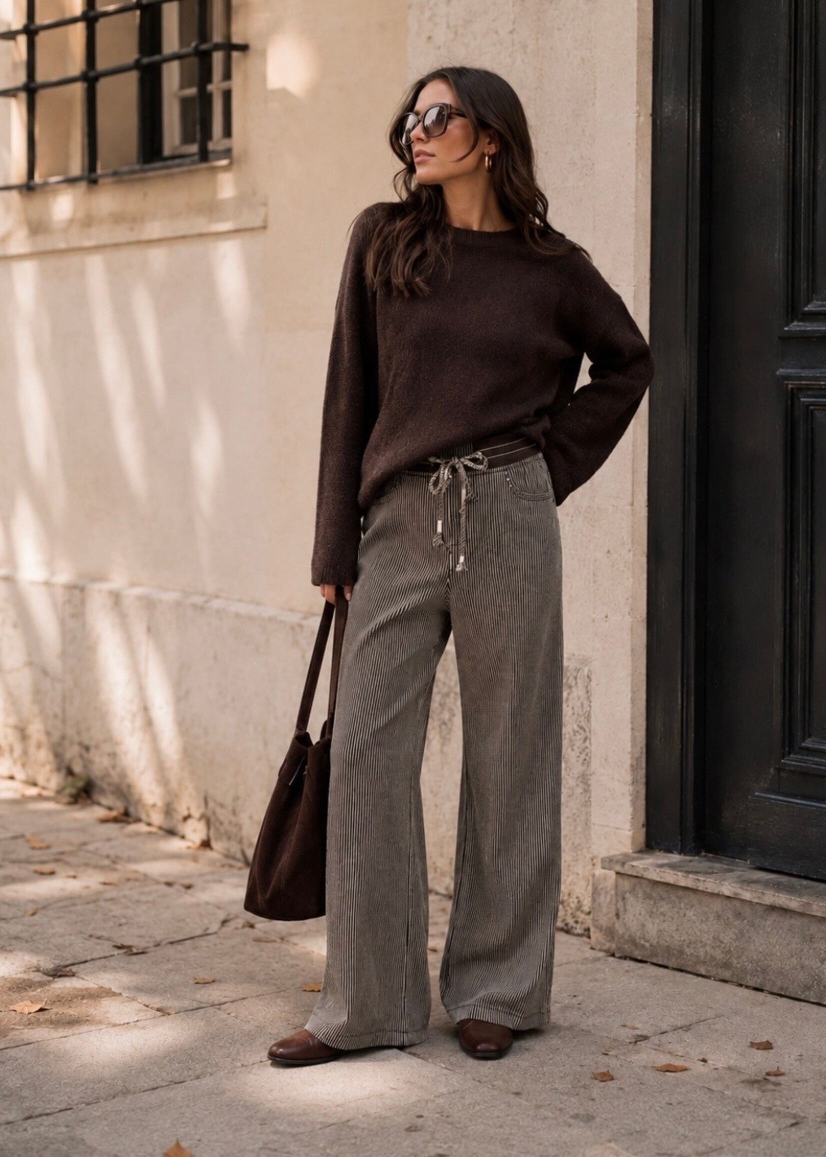 INKOOP NAJAAR/ WINTER 2026 Zac & Zoe Wide Leg stripe B6098-C (2 kleuren)