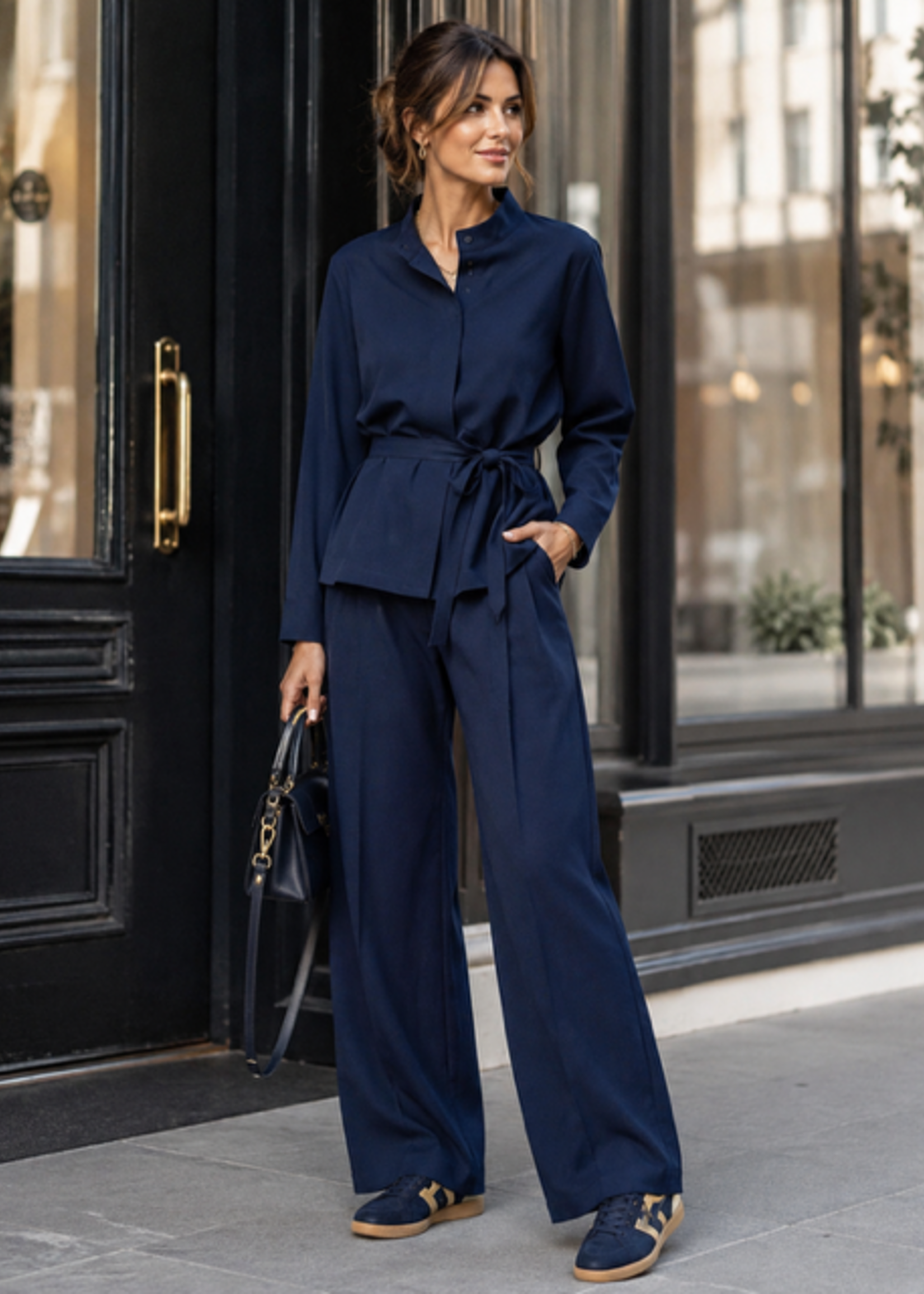 INKOOP NAJAAR/ WINTER 2026 Blouse/Jack M781 Petra Coffee/navy