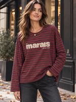 Stripe sporty sweater