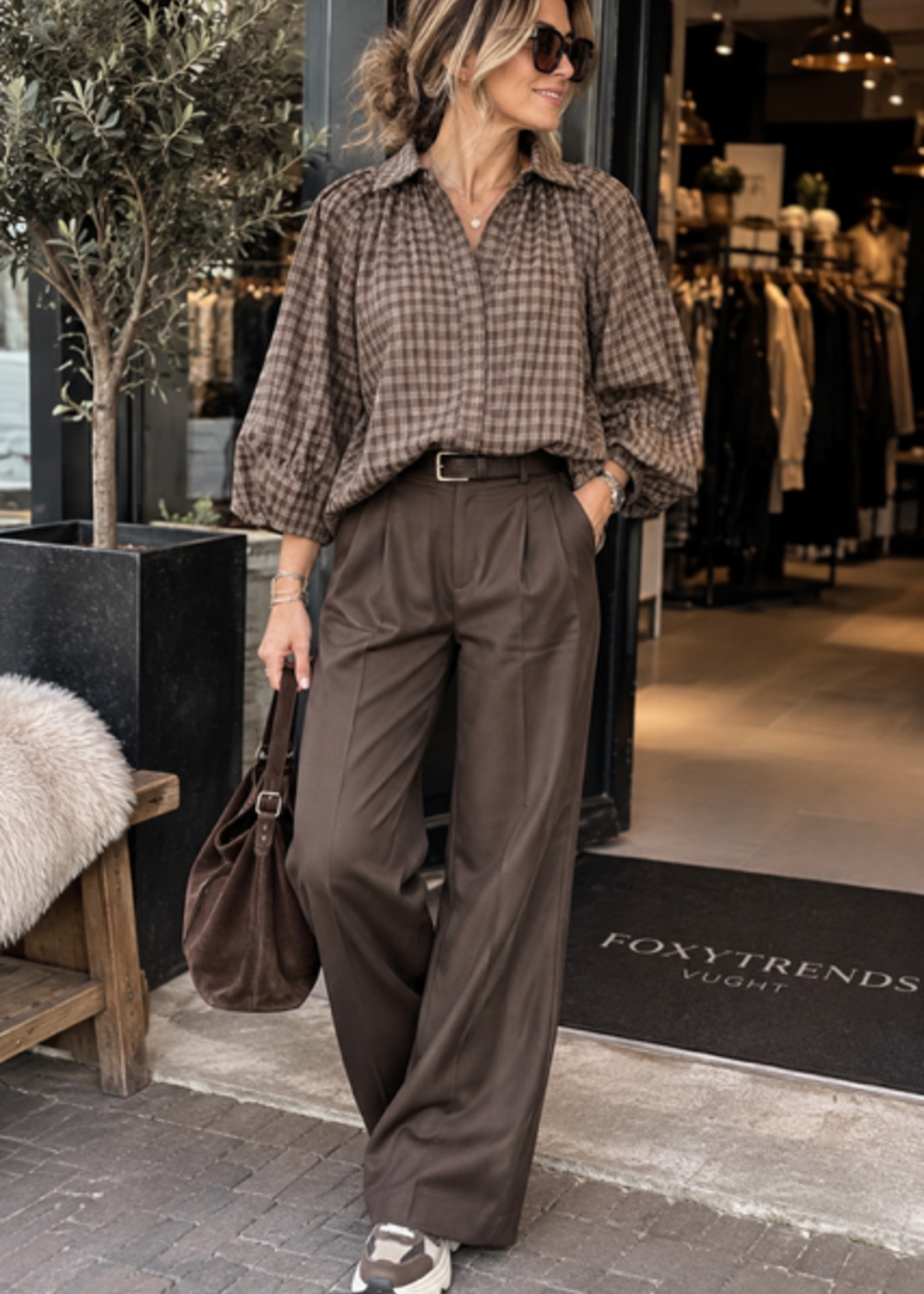 INKOOP NAJAAR/ WINTER 2026 Blouse Choco Millie Ruit