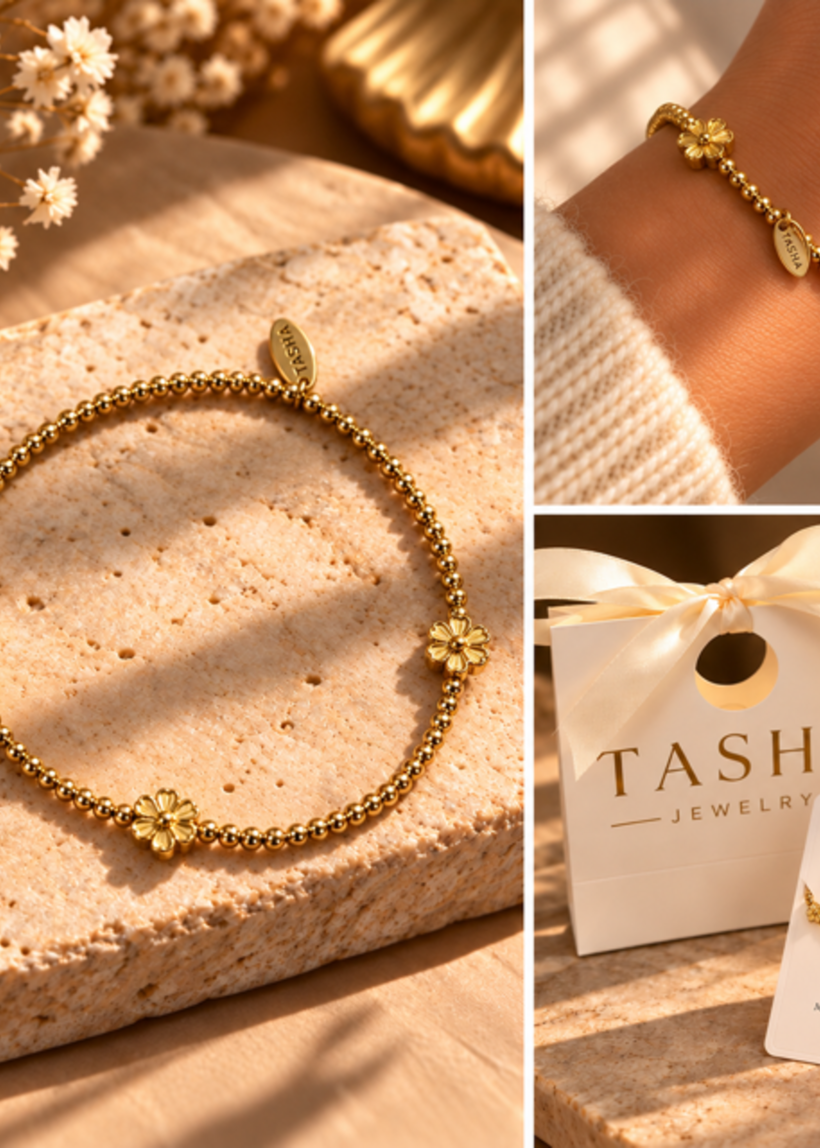 Tasha Jewelry (stainles steel) flower