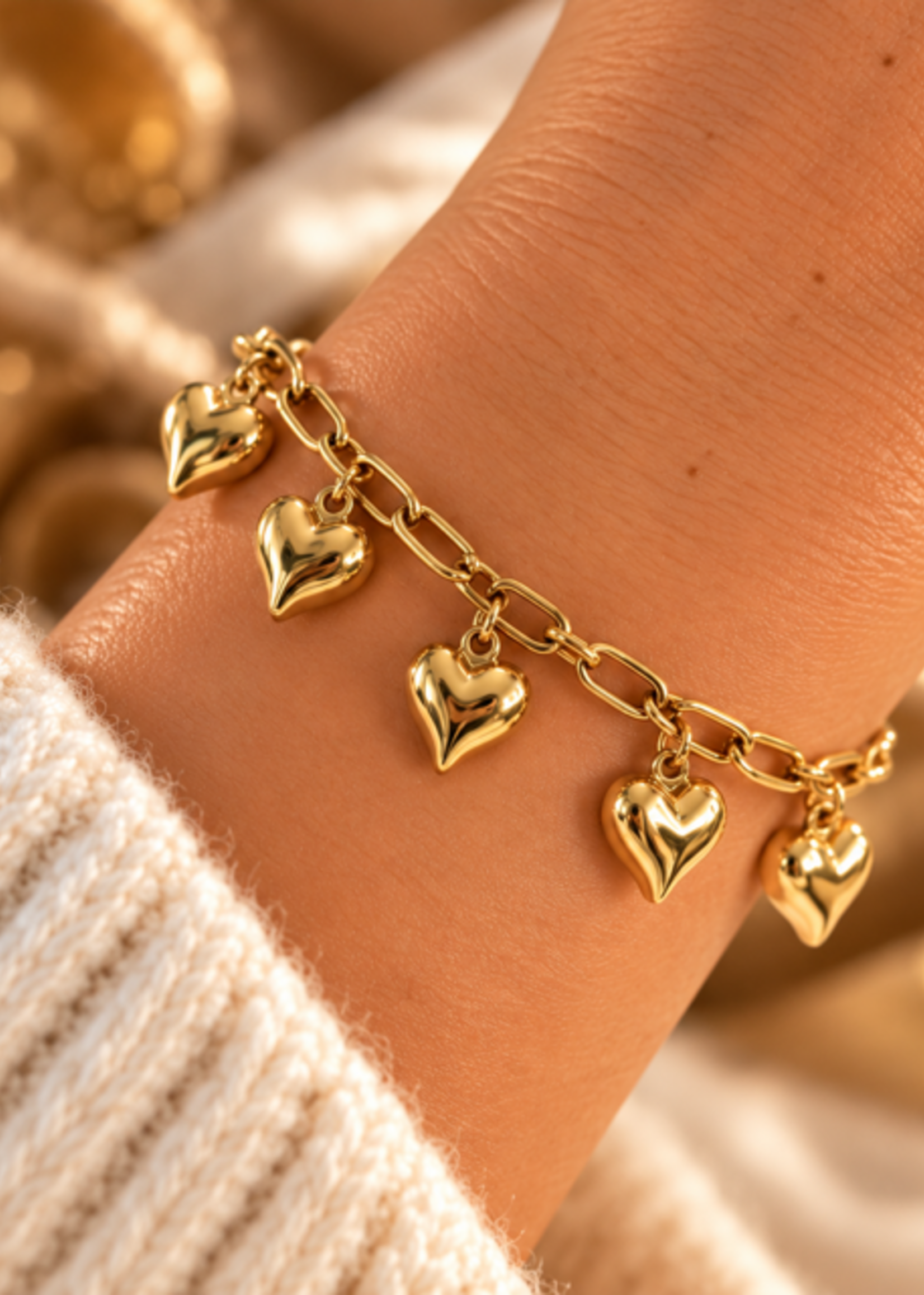 Tasha Jewelry Gold Heart Friendship