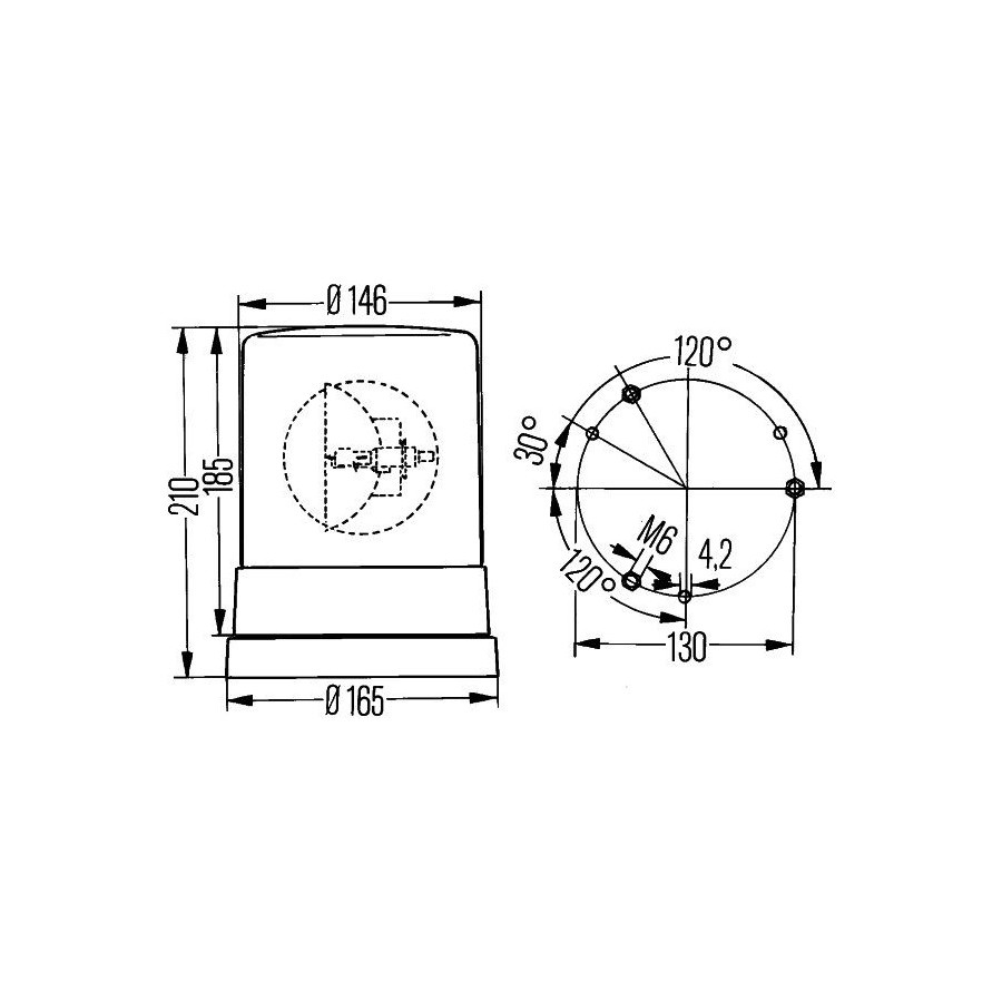 Hella Zwaailamp KL710