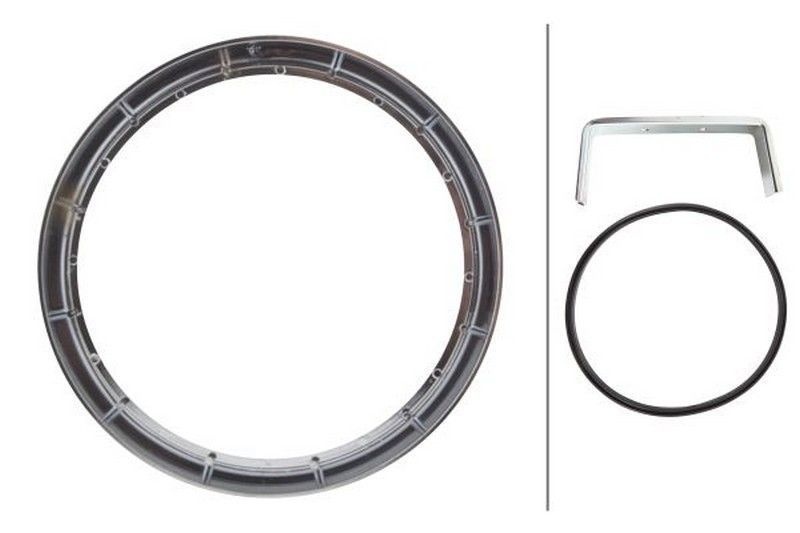Hella Chrome ring voor achterlichten 140mm