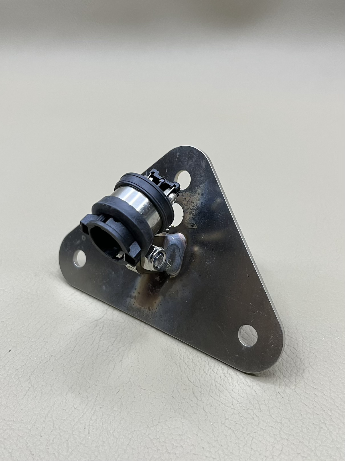 Michelinpop steun met fitting (RVS)