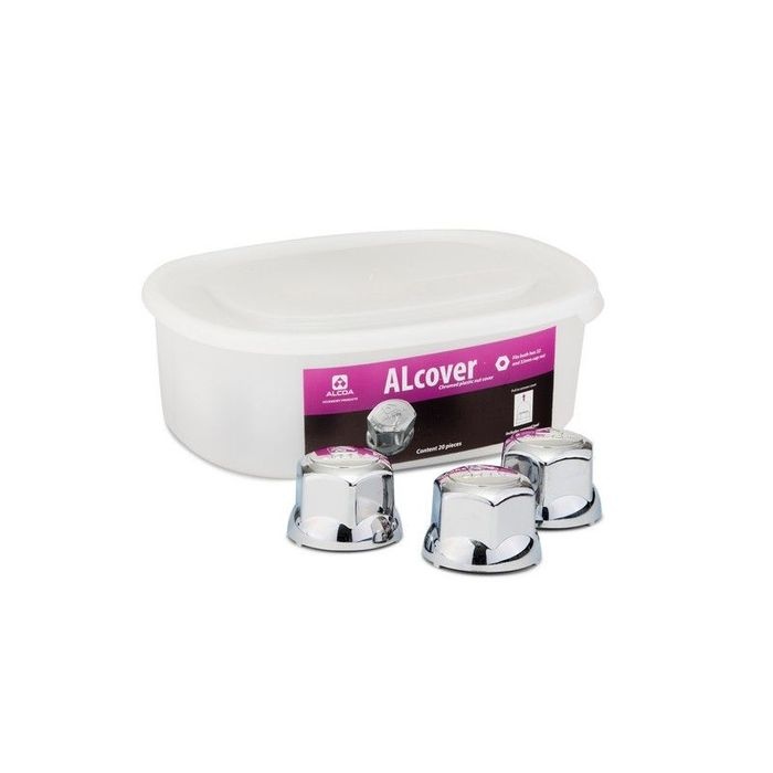 Alcoa kunststof chrome wielmoerdoppen