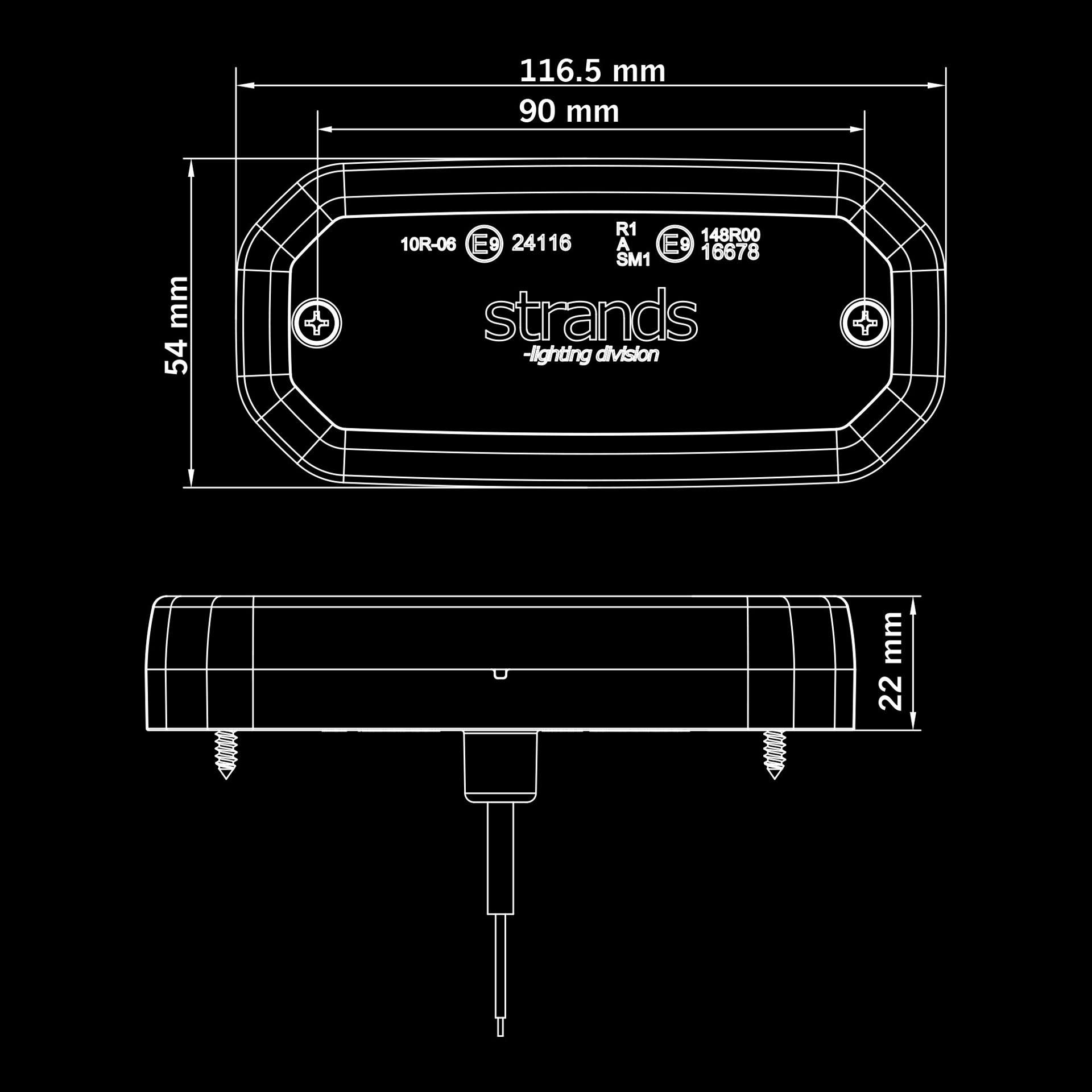 FOR9T Scale zijmarkeringslamp