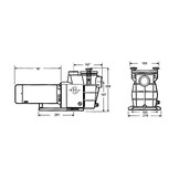 Hayward Max Flo Zwembadpomp 15m3/u 380v 1.5 pk - krachtstroom