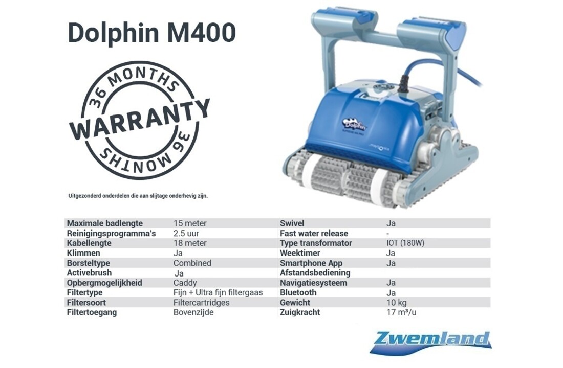 Dolphin M400 Pro Zwembadrobot