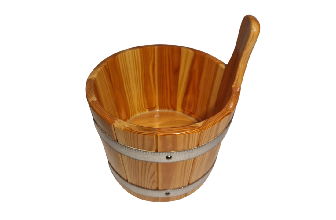 Sauna emmer 5 liter, blank gelakt