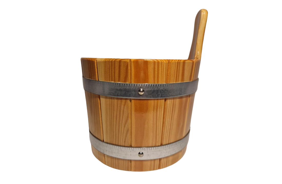 Sauna emmer 5 liter, blank gelakt
