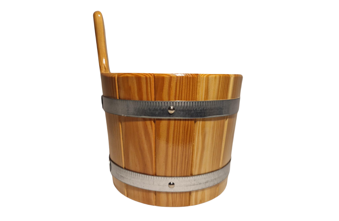 Sauna emmer 5 liter, blank gelakt