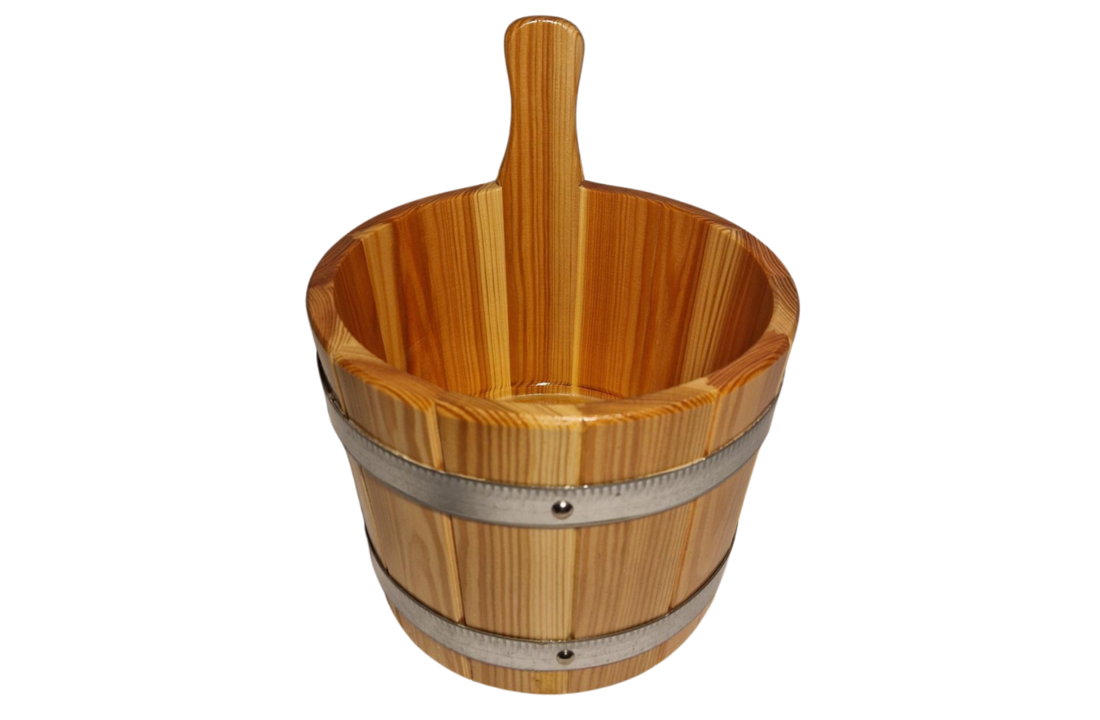 Sauna emmer 5 liter, blank gelakt