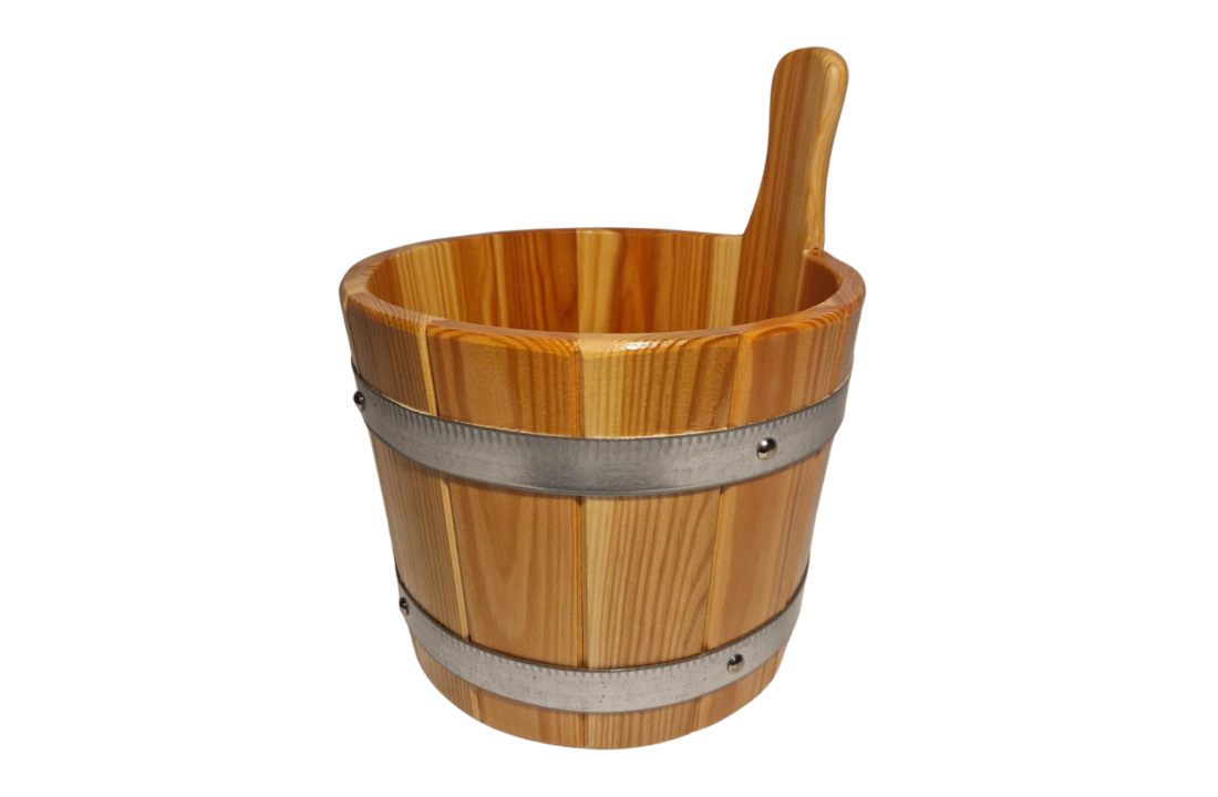 Sauna emmer 5 liter, blank gelakt