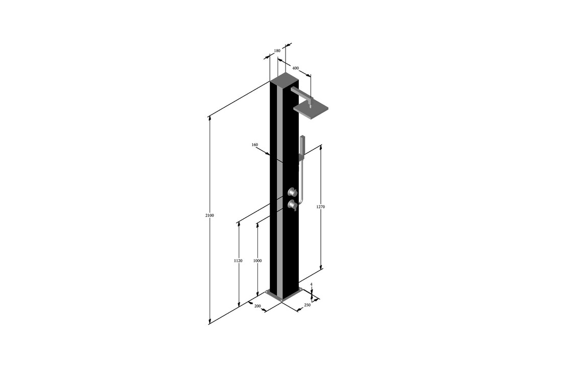 Ideal Solar Buitendouche Kuba