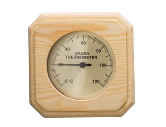 Thermometer Pine 140x140mm