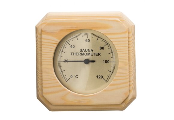 Thermometer Pine 140x140mm