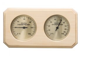 Thermo-Hygrometer Pine horizontaal 255x140mm