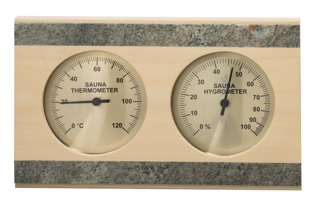 Thermo- Hygrometer Espen spekstenen details hoz. 255x155mm