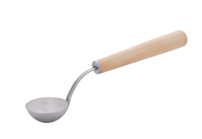 Opgietlepel edelstaal met Kiefer greep klein model