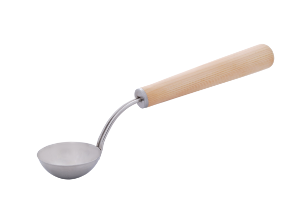 Opgietlepel edelstaal met Kiefer greep klein model